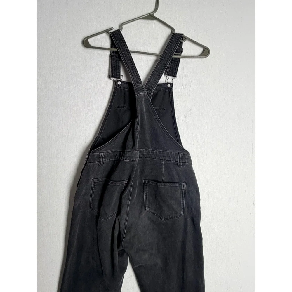 Cotton On Kids Black Denim Overalls Slim Leg Dungarees Size 14Y